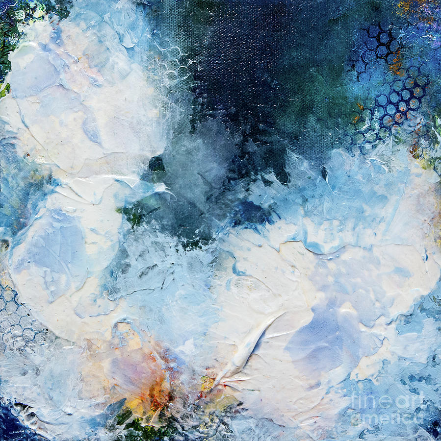 Flower in Blue Painting by Susan Cole Kelly Impressions