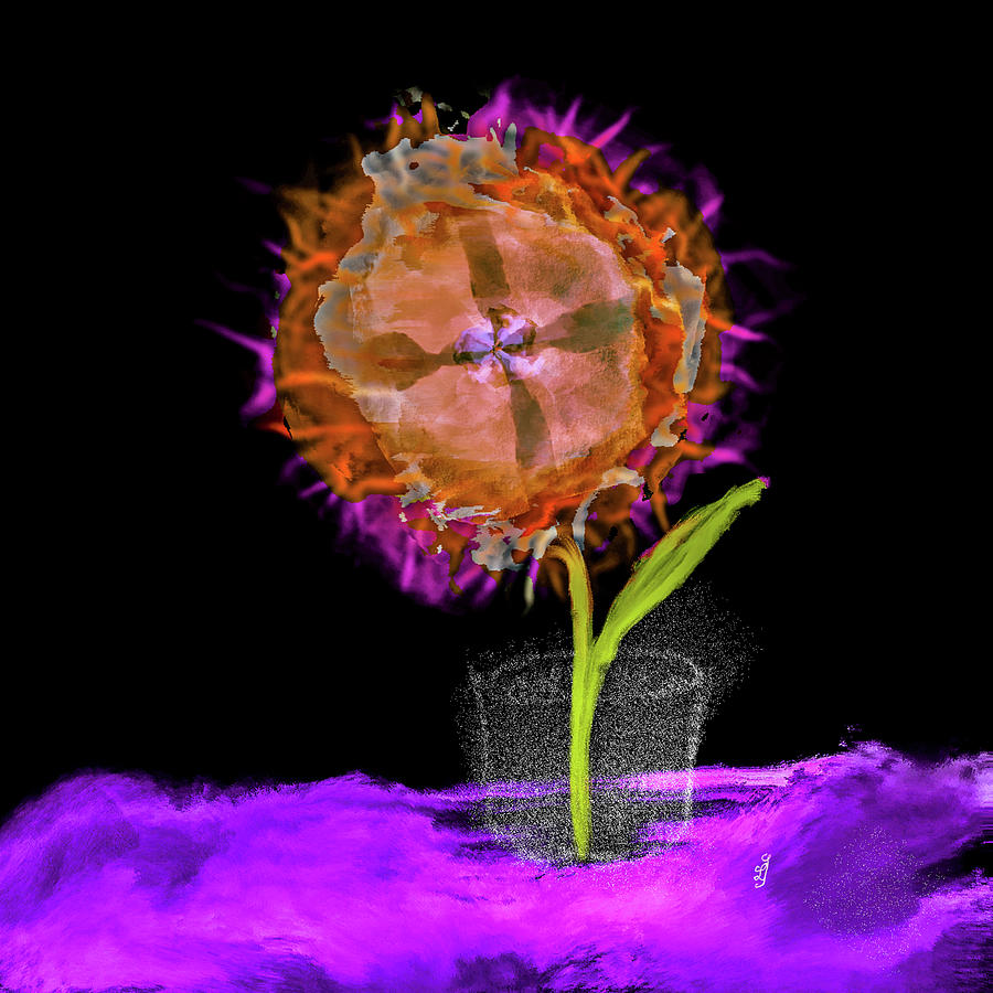 Flower in cup #l0 Digital Art by Leif Sohlman