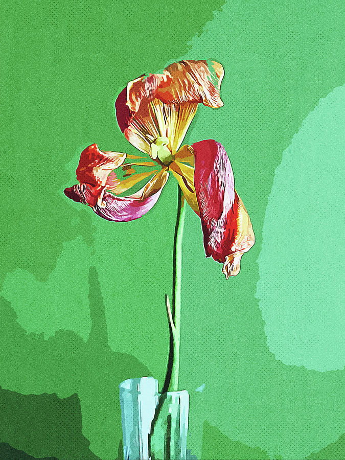 Flower In Glass Painting