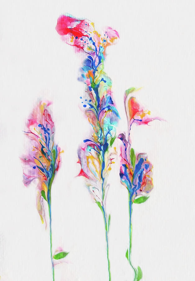 Flower Jazz Painting by Deborah Erlandson
