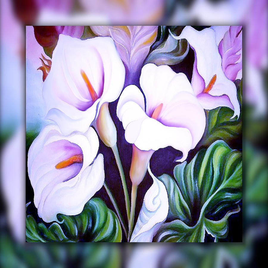 Flower Lily Design Digital Art by Paula Helit - Fine Art America