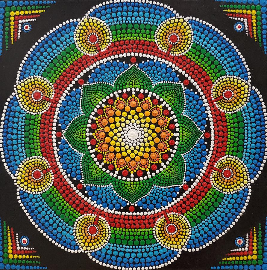 Flower Mandala  Painting by Archana Gautam