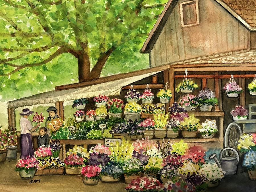 Flower Market Painting by Sue McCarthy | Fine Art America