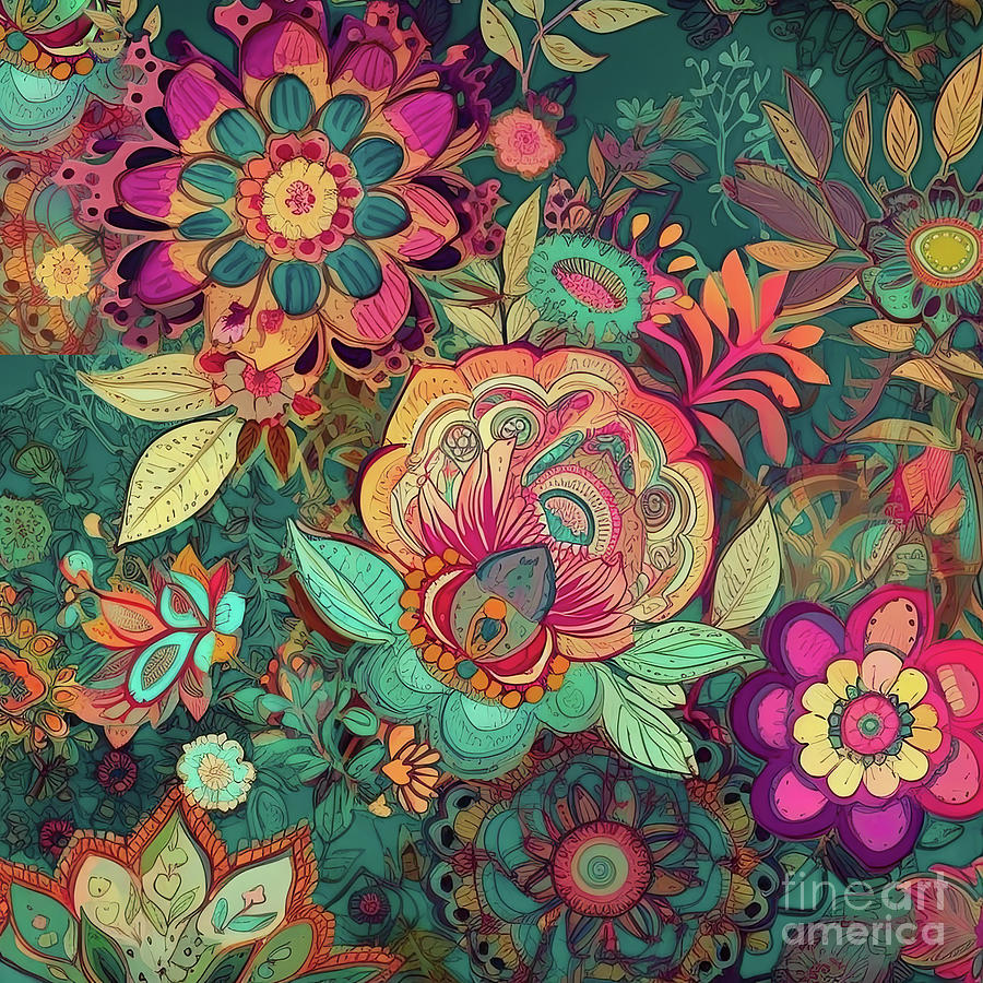 Flower Meditations VII Painting by Mindy Sommers