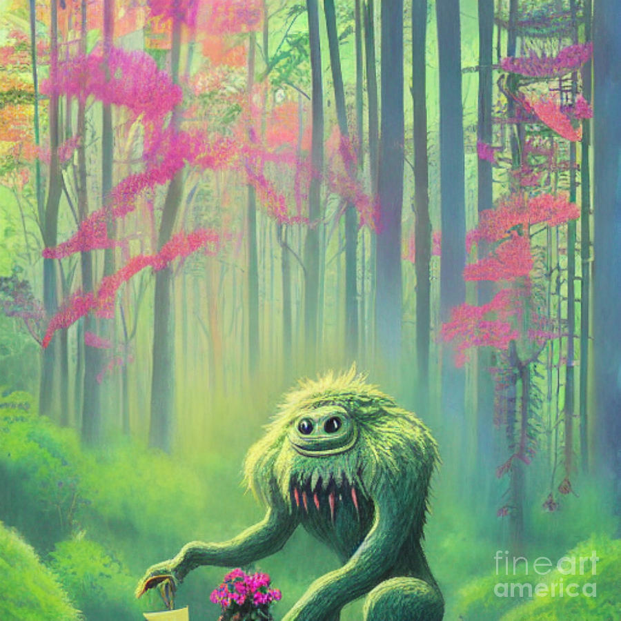 Flower Monster Digital Art by Hank Gray