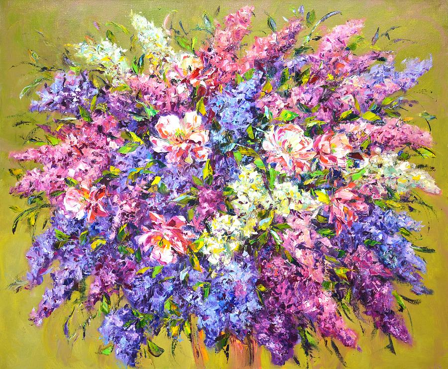 Flower mood 5 Painting by Iryna Kastsova