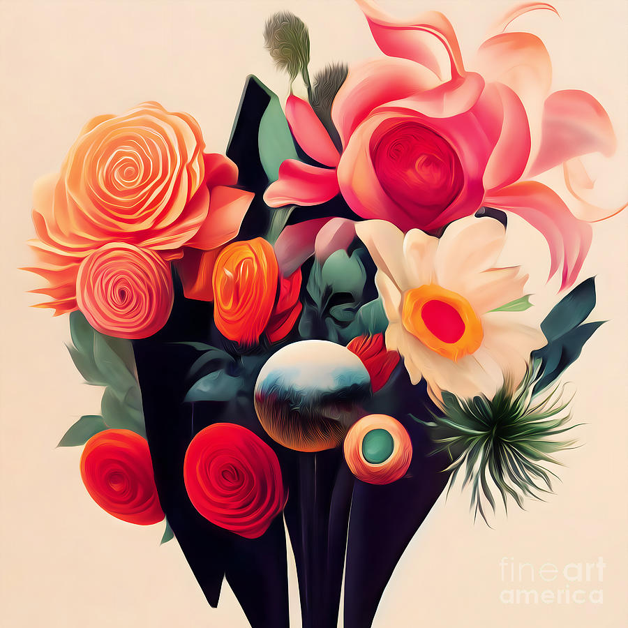 Flower No10 Painting by Jirka Svetlik