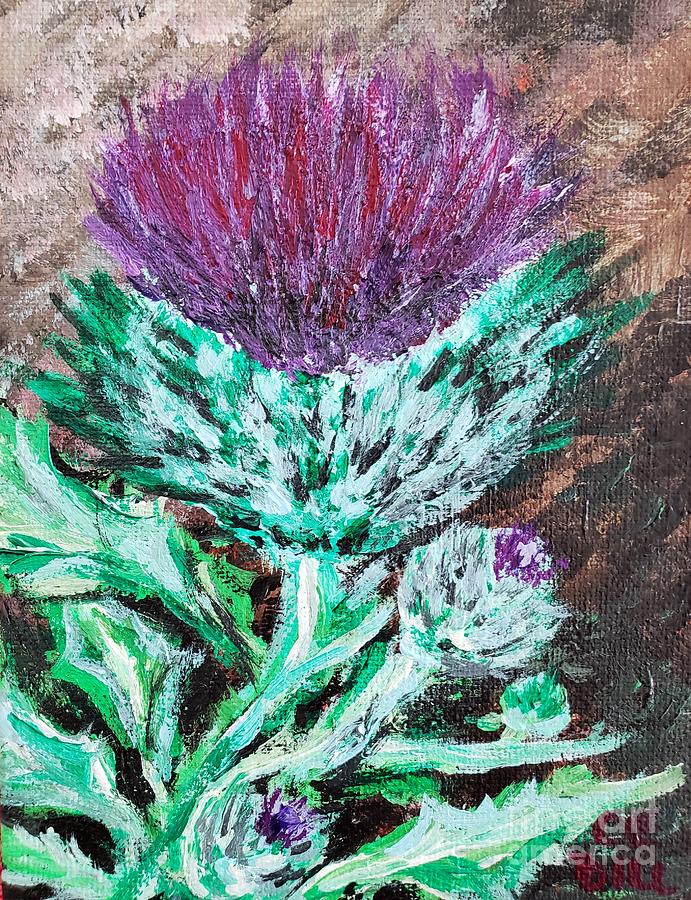 Flower of Scotland Painting by C E Dill