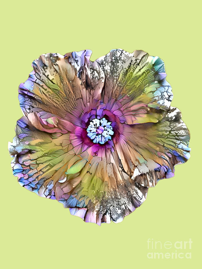 Flower on Green Digital Art by Carlee Ojeda