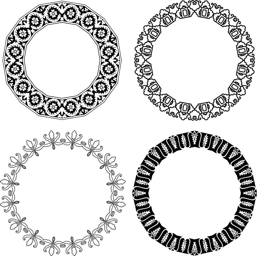 Flower ornamental rings Drawing by Ninochka