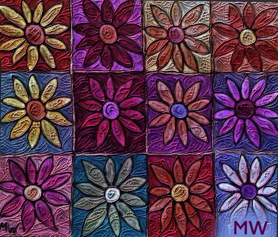Flower Patch 2 Mixed Media by Megan Walsh