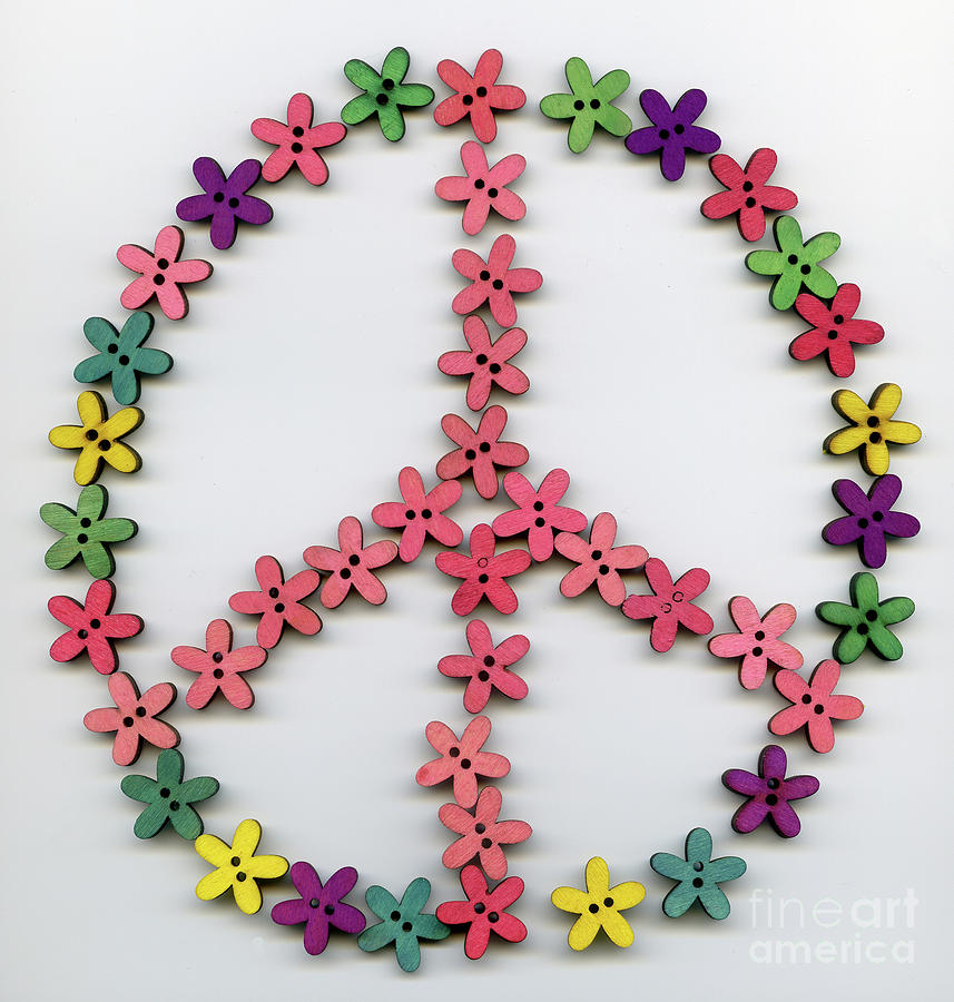 Flower Peace Sign Digital Art by Norma Appleton