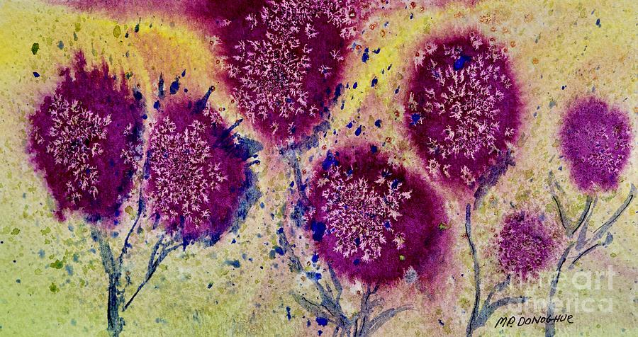 Flower pop- Thistle-painting Painting by Patty Donoghue