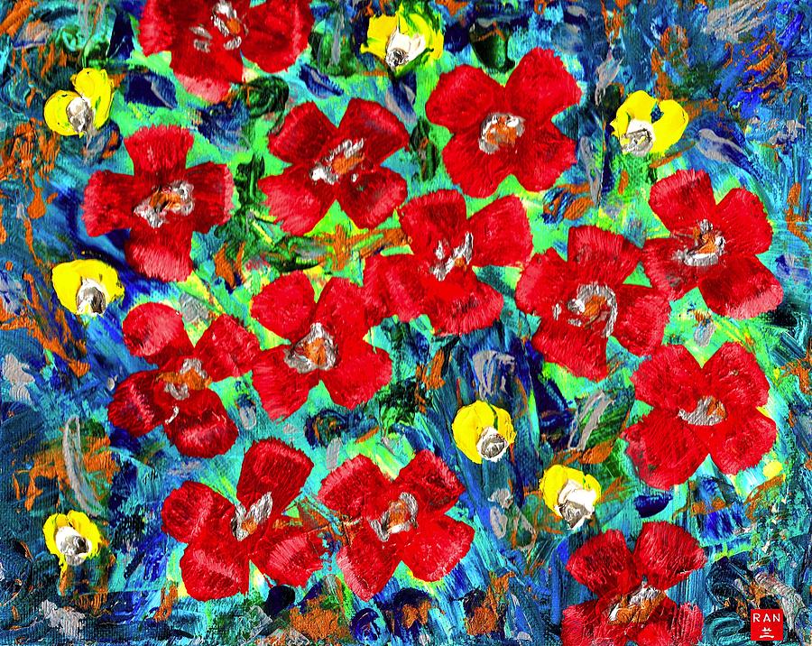Flower Power 11 Painting by Ran Andrews