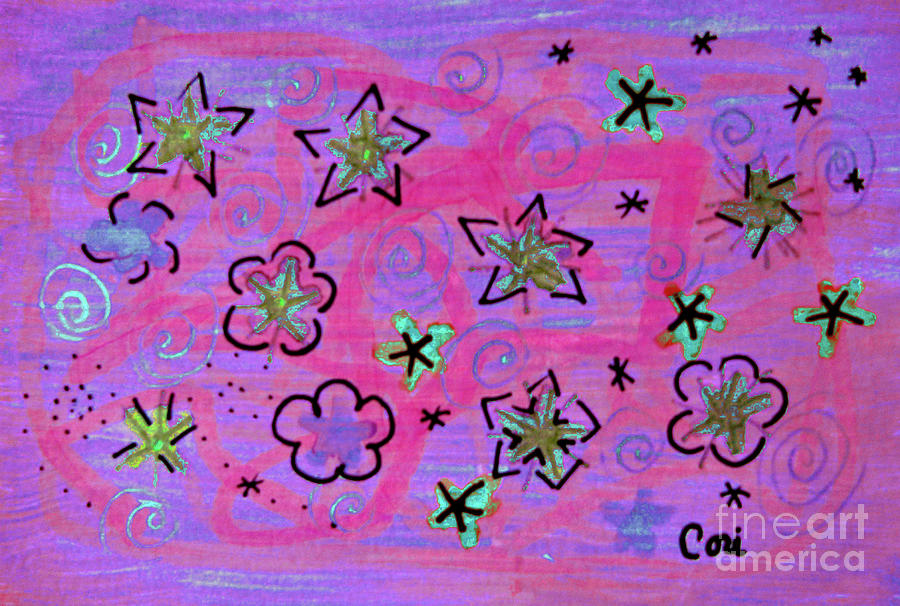 Flower Power 2020 pink Painting by Corinne Carroll