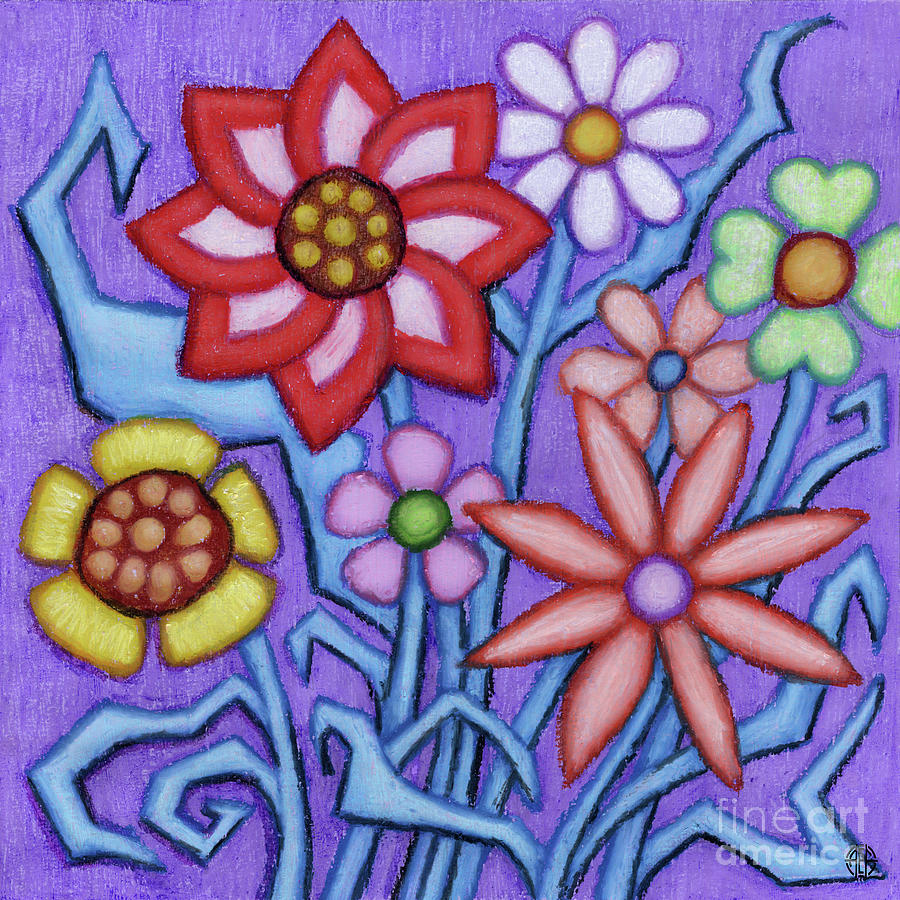 Flower Power. Wildflora Painting by Amy E Fraser