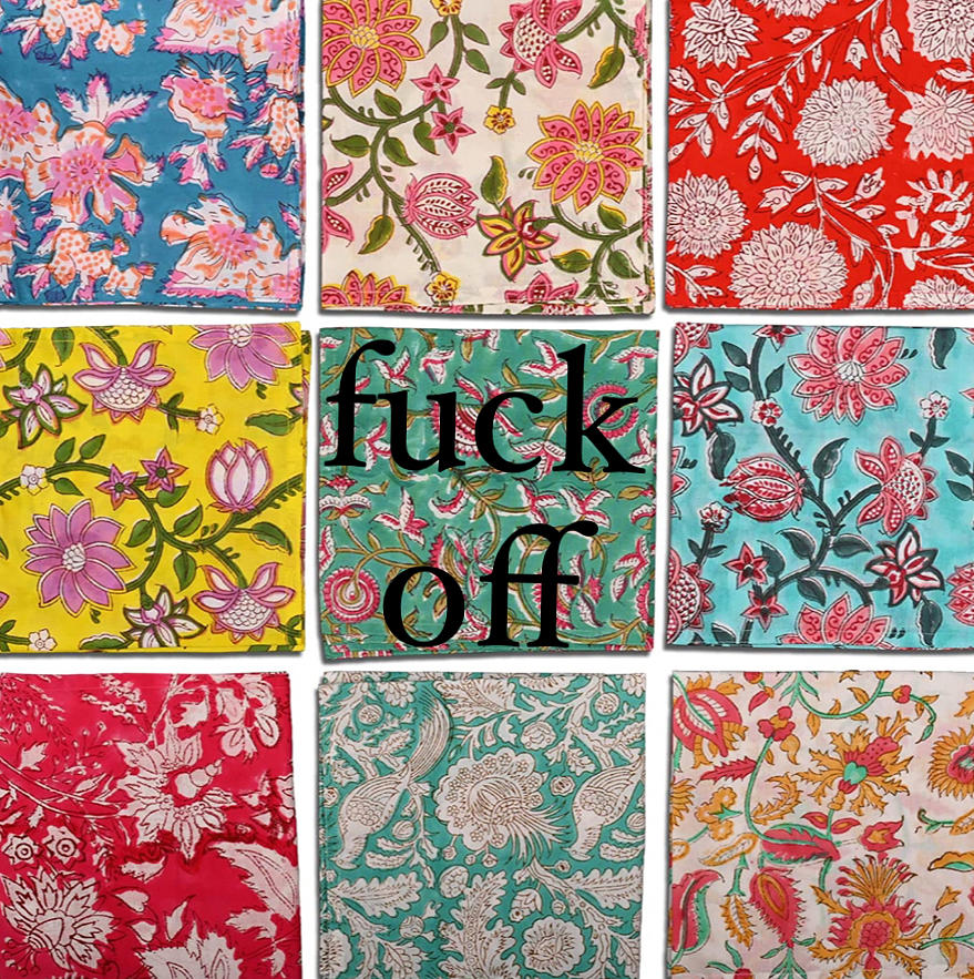 Profanity Tapestry - Textile - Flower Profanity  by Renee Tay