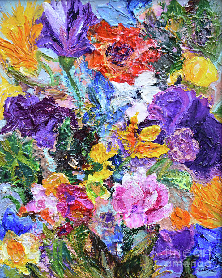 Flower Riot Painting by Anne Cameron Cutri