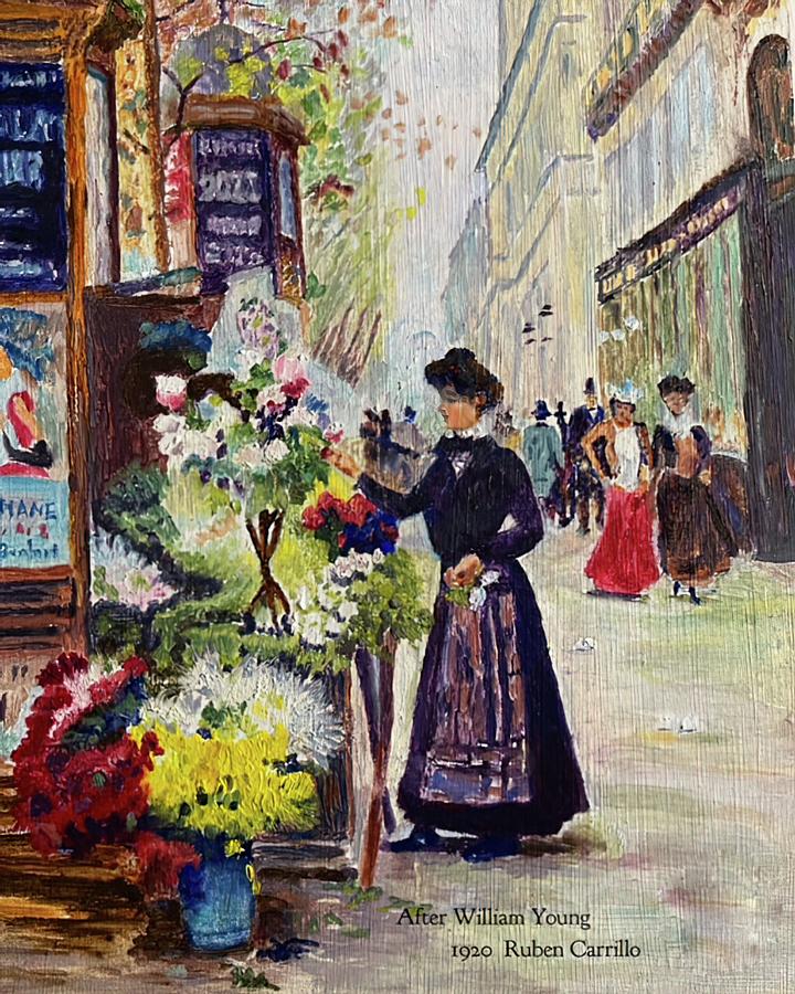 Flower Seller 2021 Painting by Ruben Carrillo