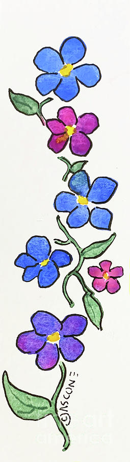 Flower Sketch Painting by Teresa Ascone