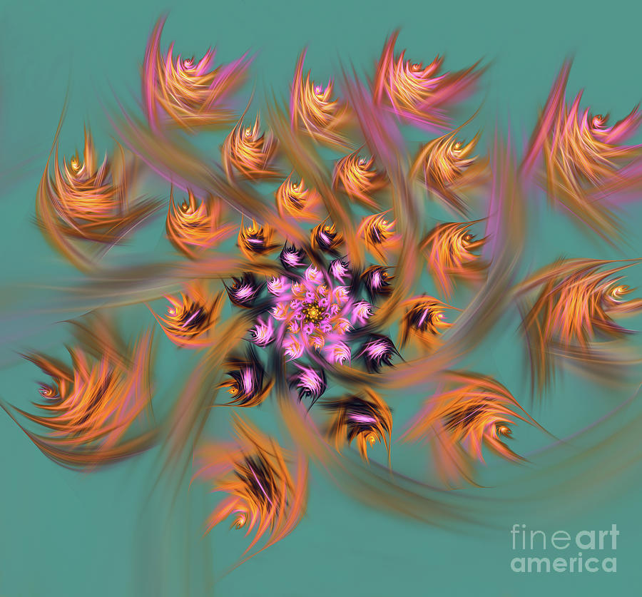 Nature Digital Art - Flower spiral. by Larissa Antonova