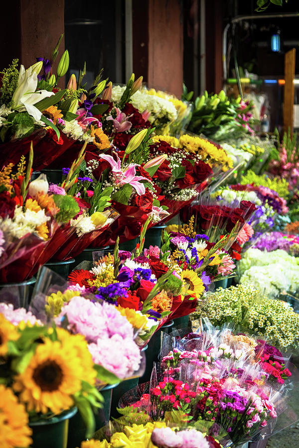 Flower Stand, Brooklyn, NY Photograph by Charles Hite