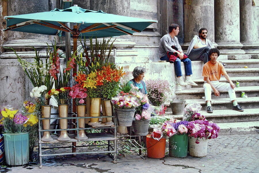 Flower Street Vendor Photograph by Andrea Kollo Flower Street Vendor Photograph by Andrea Kollo