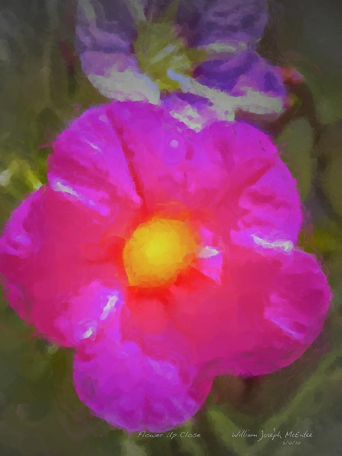 Flower Up Close Painting by Bill McEntee