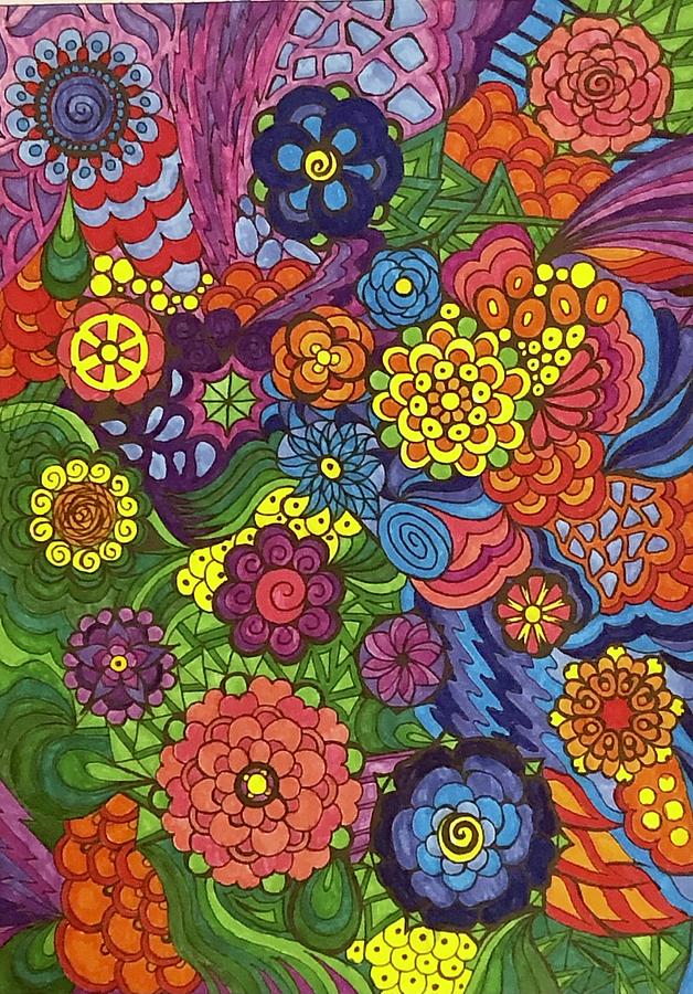 Flower variety Mixed Media by Rachel Sablatzky - Fine Art America