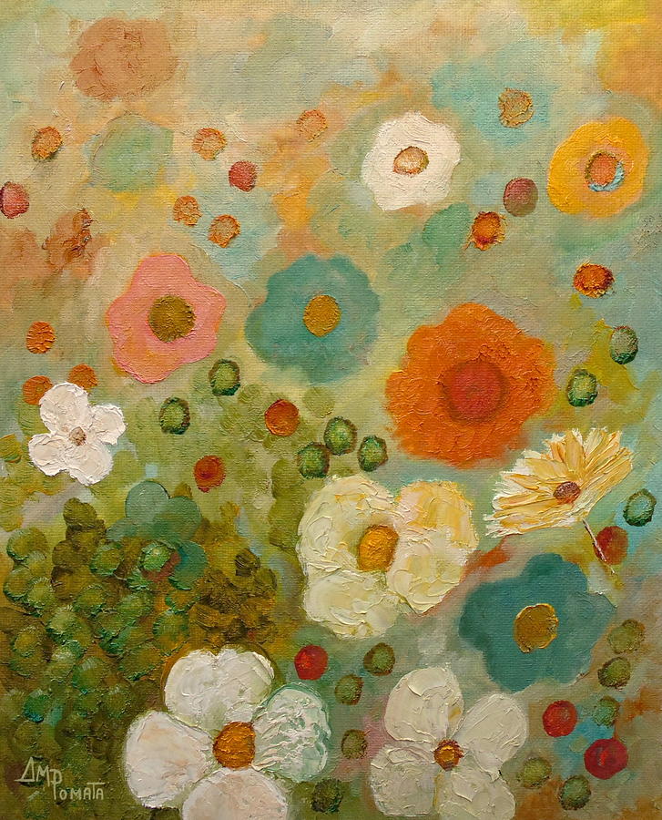 Flower Whirl Painting by Angeles M Pomata