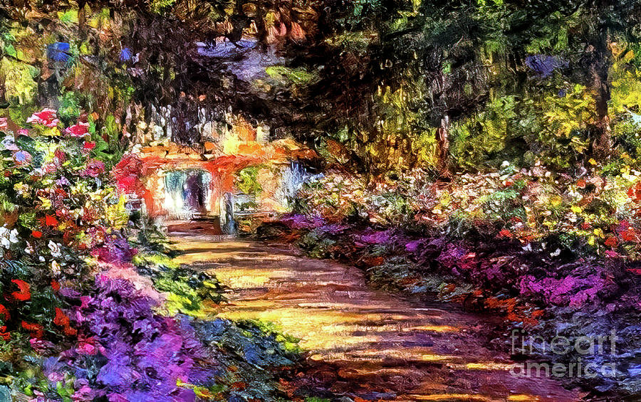 Flowered Garden by Claude Monet 1902 Painting by Claude Monet