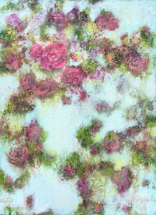Abstract Painting - Flowerfall III by Leslie Dobbins