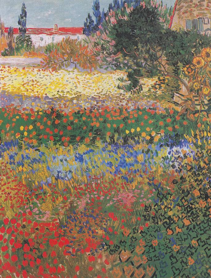 Flowering Garden Painting by Vincent van Gogh - Fine Art America