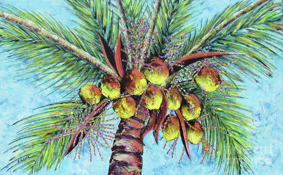 Flowering Palm Painting by Eileen Lovre - Fine Art America