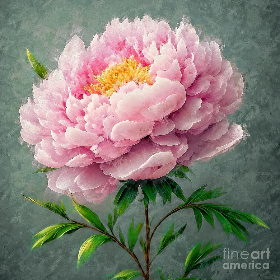 Flowering Peony Still Life Digital Art by Philip Preston