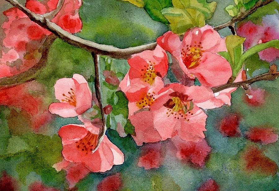 Flowering Quince Painting
