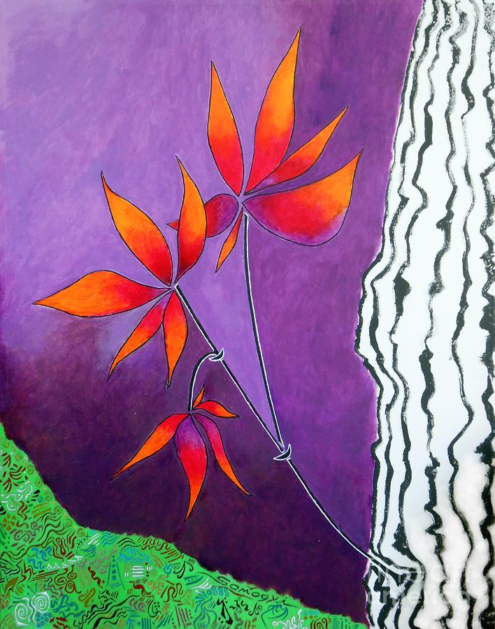 Flowering Tree Painting by Jayne Somogy