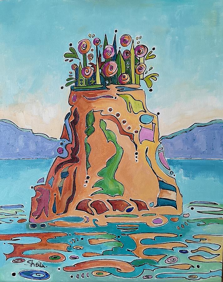 Flowerpot Island Painting by Sheila Romard