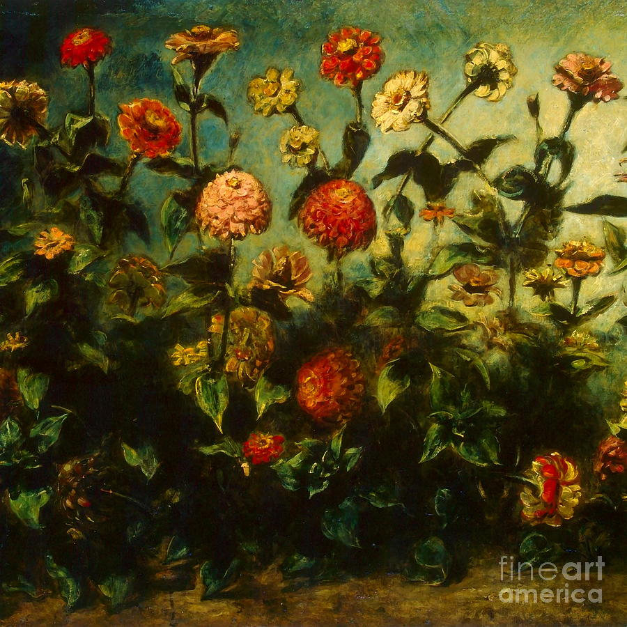 Flowers 1 Painting by Eugene Delacroix