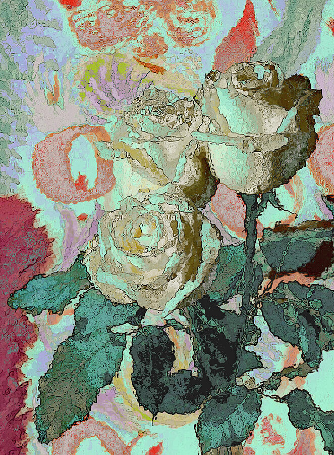 Flowers 211 Mixed Media by Corinne Carroll