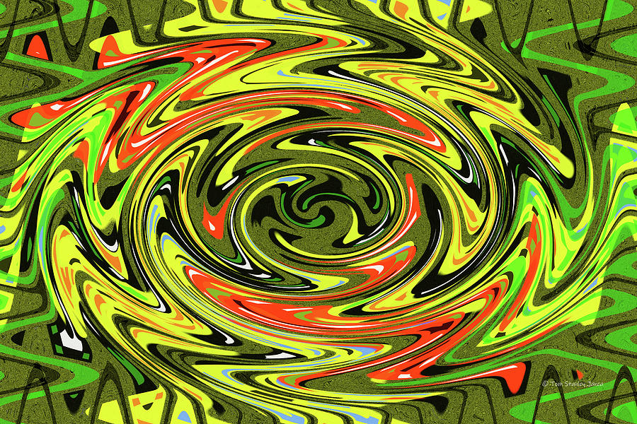 Flowers Abstract 0462 ps2a Digital Art by Tom Janca
