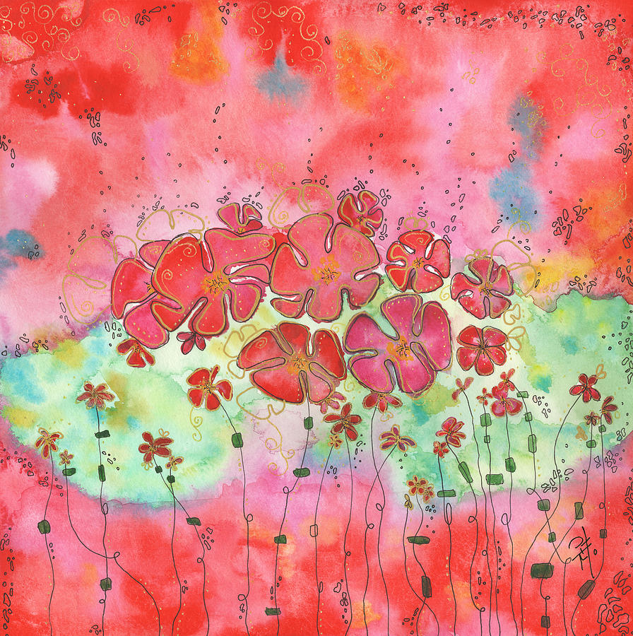 Flower Painting - Happiness by Alicia Markowitz