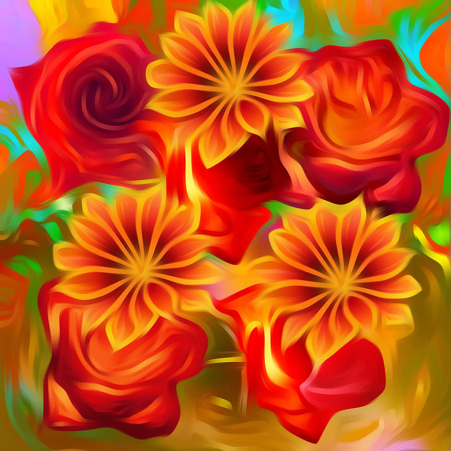 Flowers All The Time Digital Art by Gayle Price Thomas