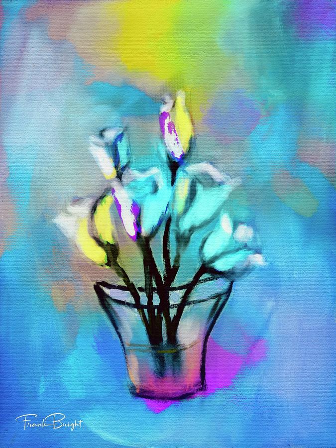 Flowers and Background Digital Art by Frank Bright