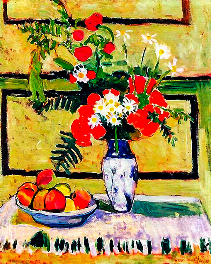 Henri Matisse Painting - Flowers and fruit by Henri Matisse