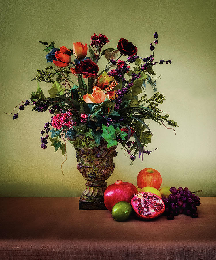 Flowers And Fruits Photograph