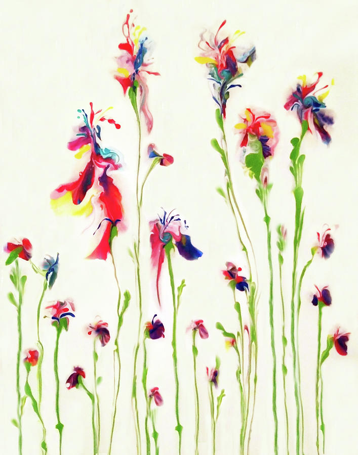 Flowers At Dusk Painting by Deborah Erlandson
