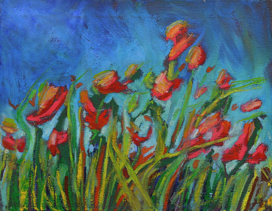 Flowers At Dusk  Painting by Marysue Ryan
