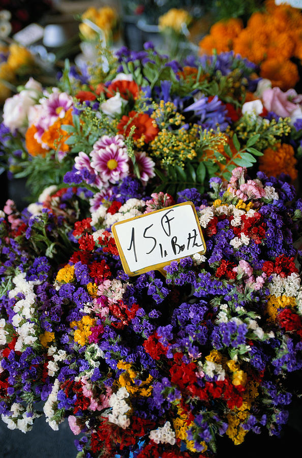 Flowers At Flower Stand Photograph by Grant Faint