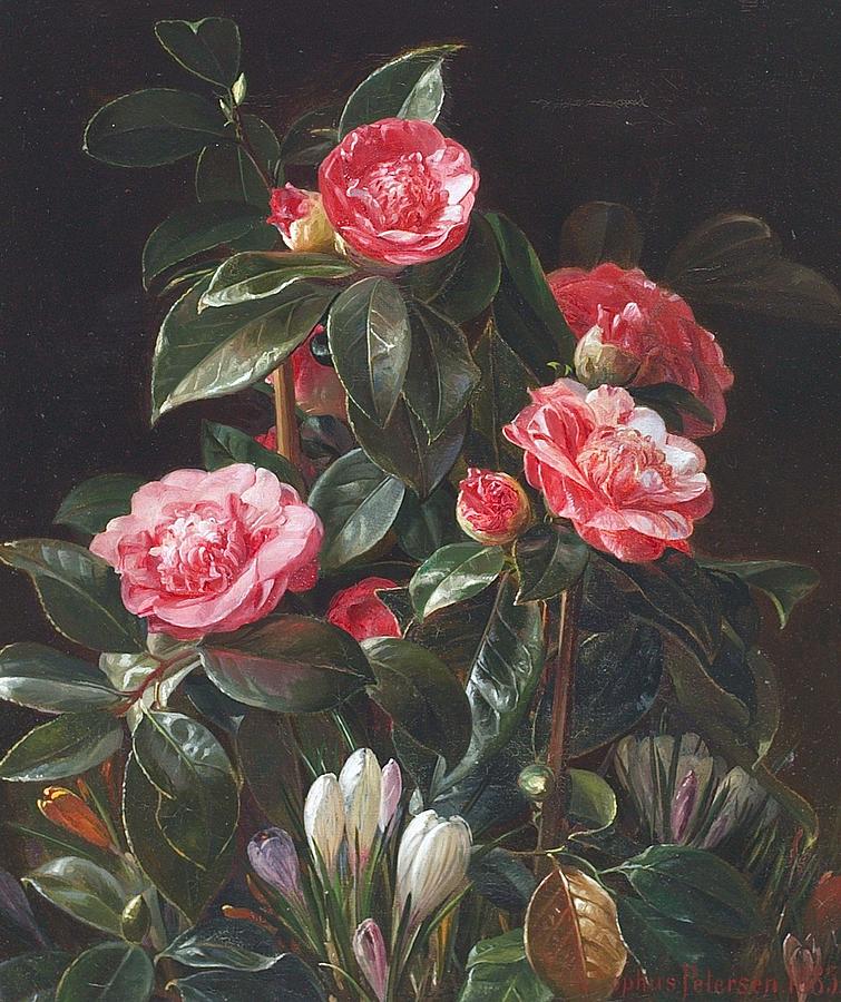 Flower Painting -  Flowers Dansk  Blomster  by Magnus Otto Sophus Petersen